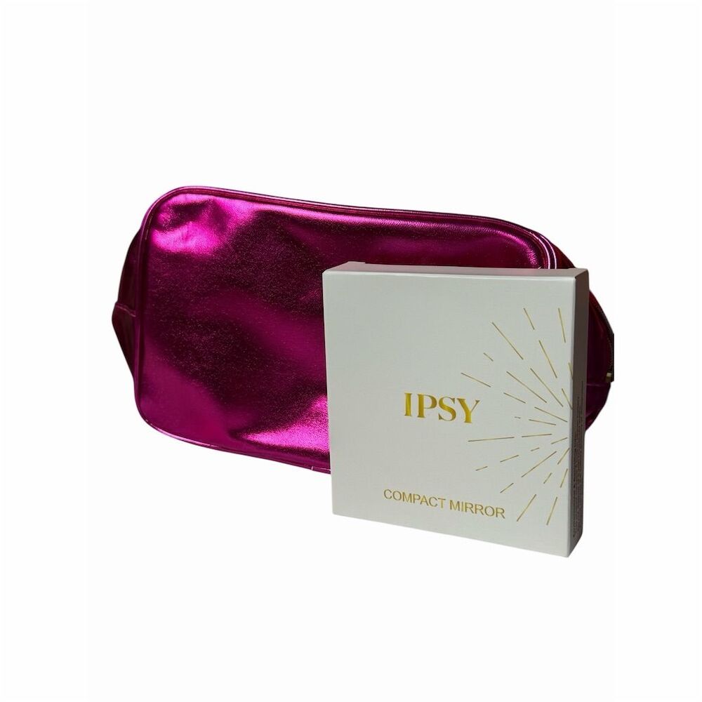Ipsy Metallic Makeup Bag with LED Compact Mirror - Picture 3 of 11
